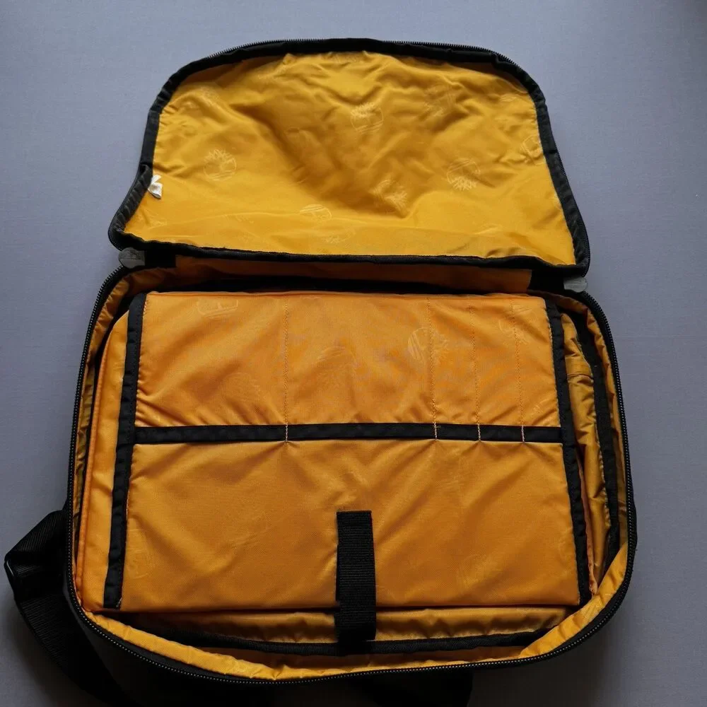 Vintage Timberland Expandable Laptop Bag Blue Shoulder Strap Travel Carryon Work